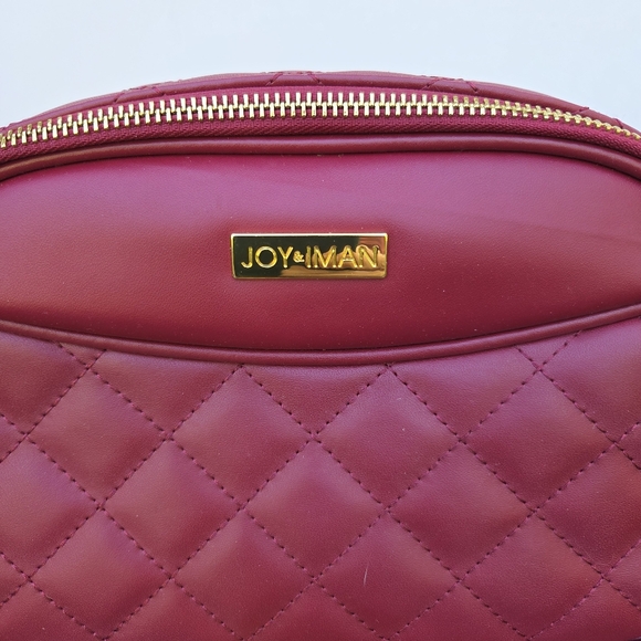 NWOT Joy & lman Leather Diamond Quilted Pattern Crossbody Purse - Picture 2 of 12